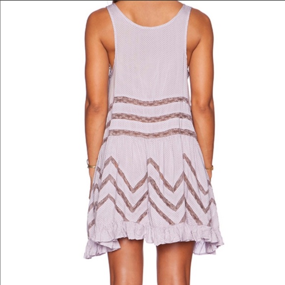 Free People Lavender Polka Dot Lace Slip Dress - Picture 8 of 8